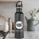 Custom Logo and Text Black  710 Ml Water Bottle<br><div class="desc">Custom Logo and Text Black stainless steel water bottle</div>
