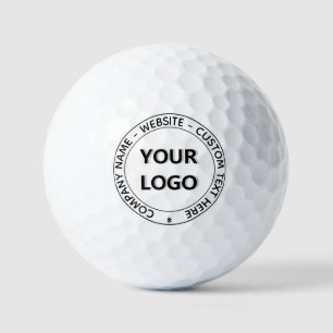 Custom Logo and Text Branded Golf Balls Example