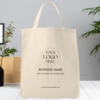 Custom Logo and Text Business Branded Promotional Tote Bag