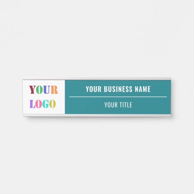 Custom Logo and Text Business Door Sign Your Colou (Front)