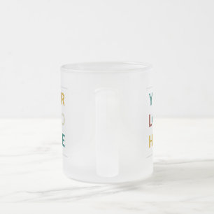 Custom Logo and Text Business Frosted Glass Coffee Mug
