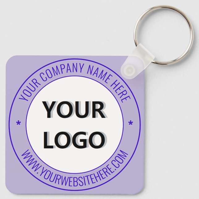 Custom Logo and Text Business Keychain Your Colour (Back)