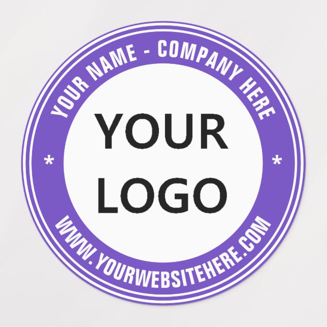 Custom Logo and Text Business Labels Example (Design 1)