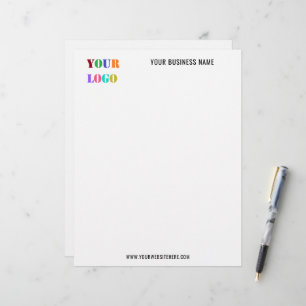 Custom Logo and Text Business Letterhead Example