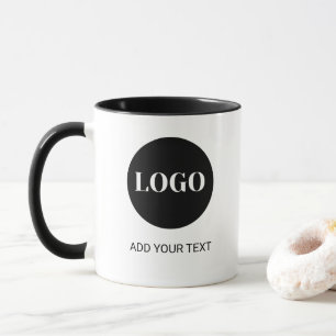 Custom logo and text business  mug