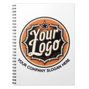 Custom Logo and Text Business Notebook