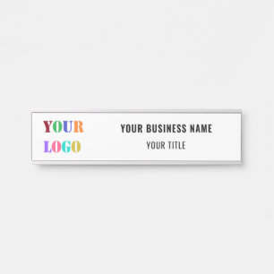 Custom Logo and Text Business Office Door Sign