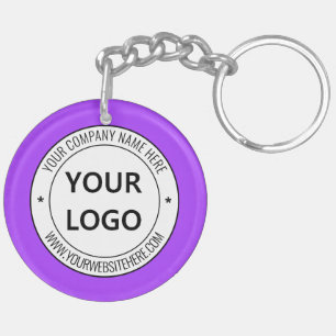 Custom Logo and Text Business Promotional Keychain