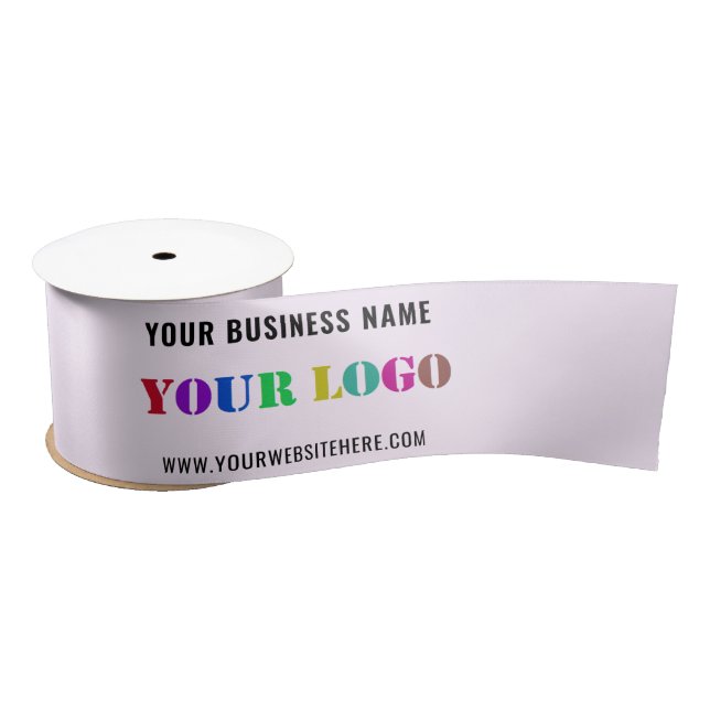 Custom Logo and Text Business Promotional Ribbon Satin Ribbon (Spool)