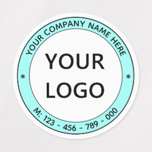 Custom Logo and Text Business Stickers Template