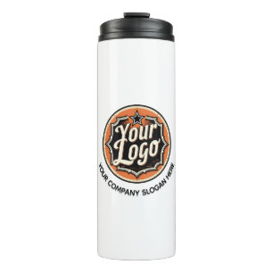 Custom Logo and Text Business Thermal Tumbler