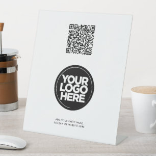 Custom Logo and Text Corporate 10"X12" Pedestal Sign