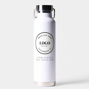 Custom Logo and text Corporate Giveaway Water Bottle