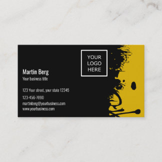 Custom logo and text Fitness Personal Trainer Business Card