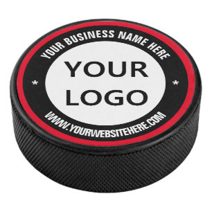 Custom Logo and Text Hockey Puck - Your Colors