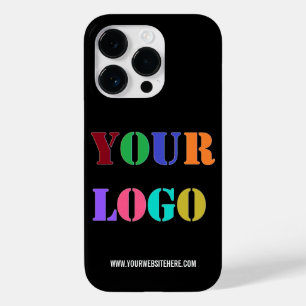 Custom Logo and Text iPhone Case - Choose Colour