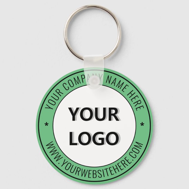 Custom Logo and Text Keychain Promotional Business (Front)