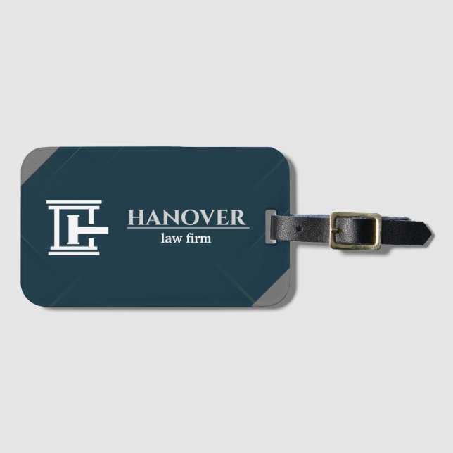 Custom logo and Text Modern  Luggage Tag (Front Horizontal)