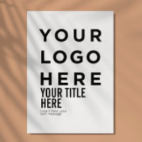 Custom logo and text modern sharp invitation card