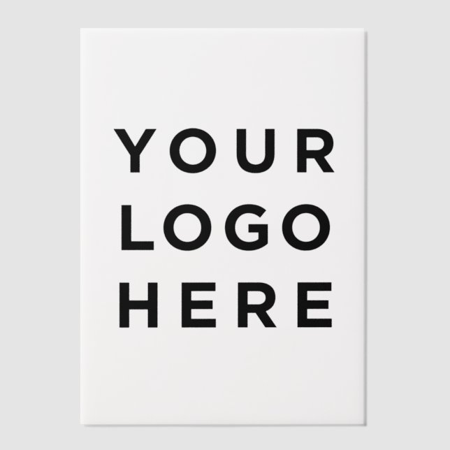 Custom logo and text modern vellum invitations (Front)