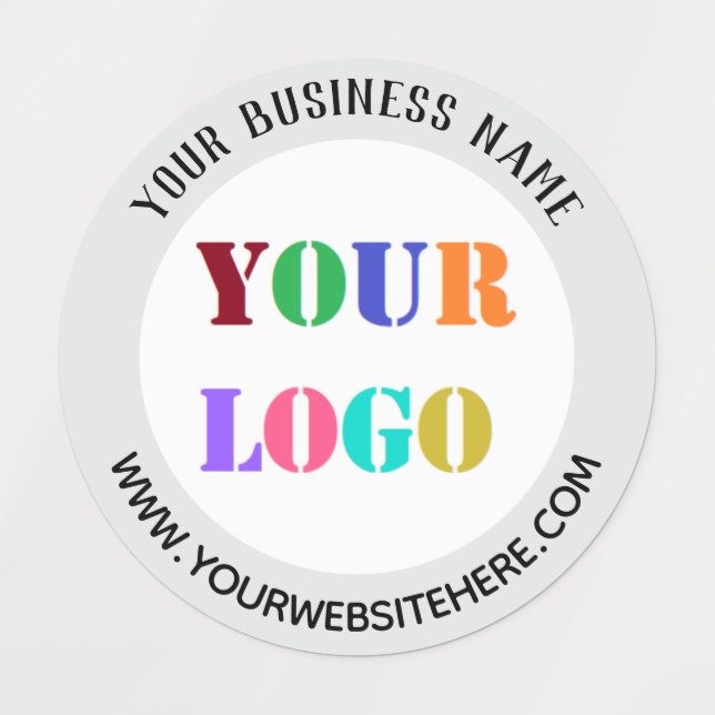 Custom Logo and Text Personalised Business Labels (Design 1)