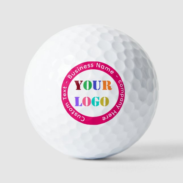 Custom Logo and Text Personalised Golf Balls Stamp (Front)