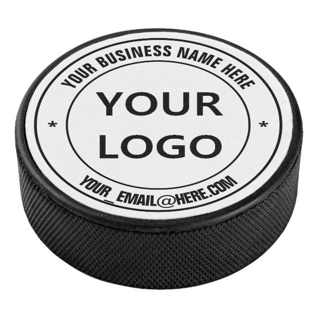 Custom Logo and Text Personalised Hockey Puck (3/4)