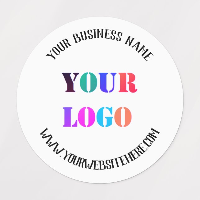 Custom Logo and Text Personalised Labels Template (Design 1)