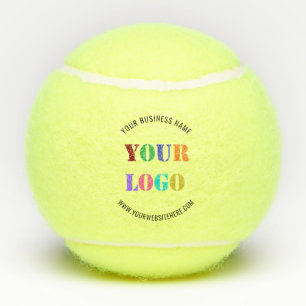 Custom Logo and Text Personalised Tennis Balls