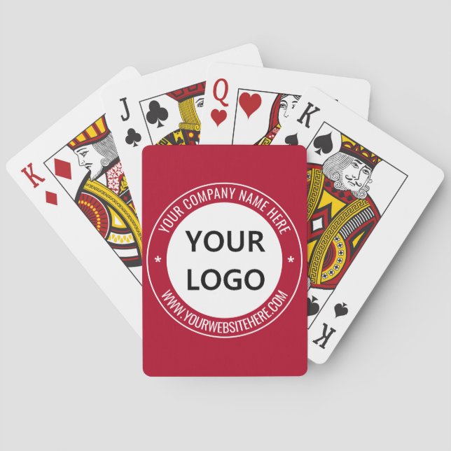Custom Logo and Text Playing Cards Your Colours (Back)