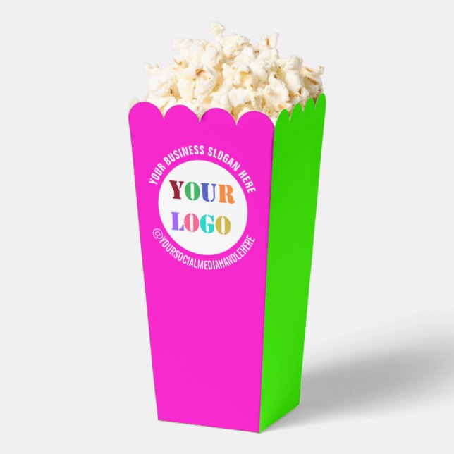 Custom Logo and Text Popcorn Box Your Colours (Popped)