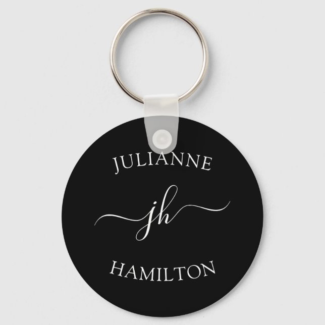 Custom Logo and Text Promotional Business Key Ring (Front)