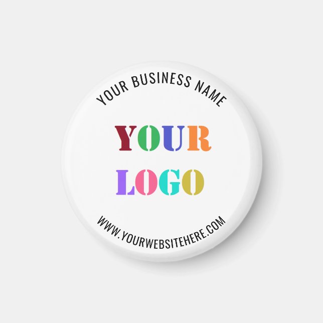 Custom Logo and Text Promotional Business Magnets (Front)