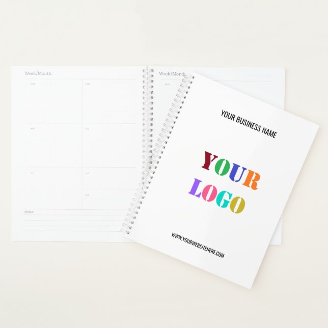 Custom Logo and Text Promotional Business Planner (Display)