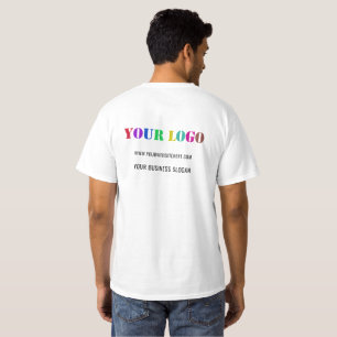 Custom Logo and Text Promotional Company T-shirt