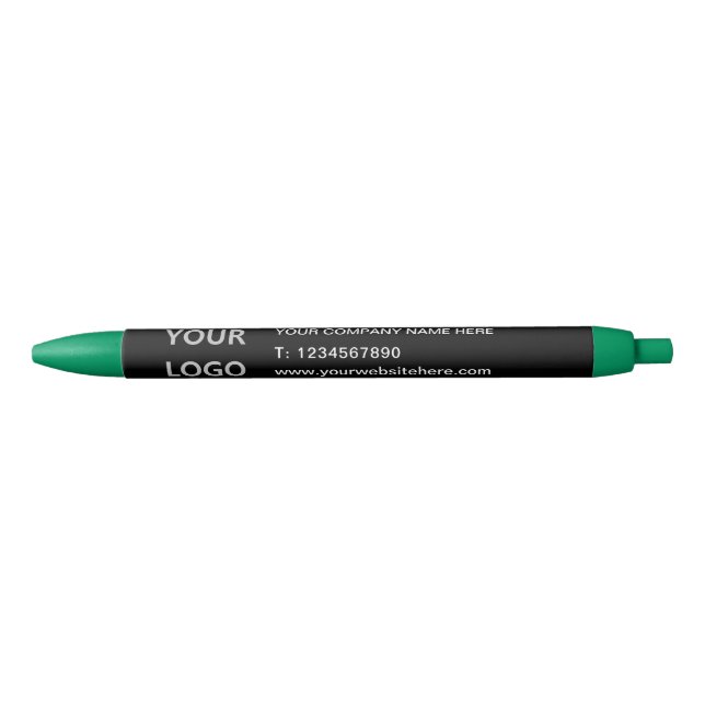 Custom Logo and Text Promotional Pen - Your Colour (Front)