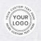 Custom logo and text round fabric clothing