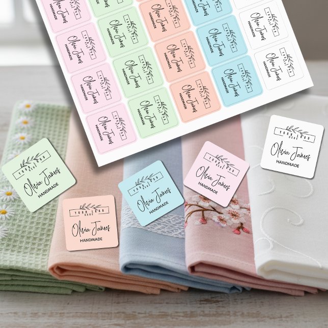 Custom logo and text square fabric clothing  (Creator Uploaded)