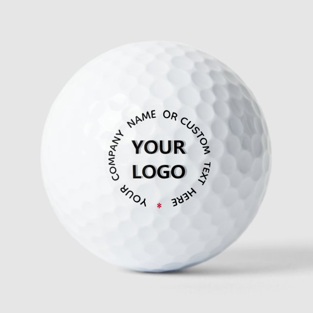 Custom Logo and Text Stamp Design Golf Balls Gift (Front)