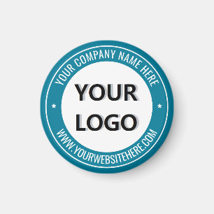 Custom Logo and Text Stamp Magnet - Your Colours