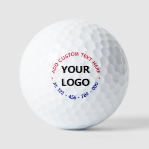 Custom Logo and Text Stamps Golf Balls Template