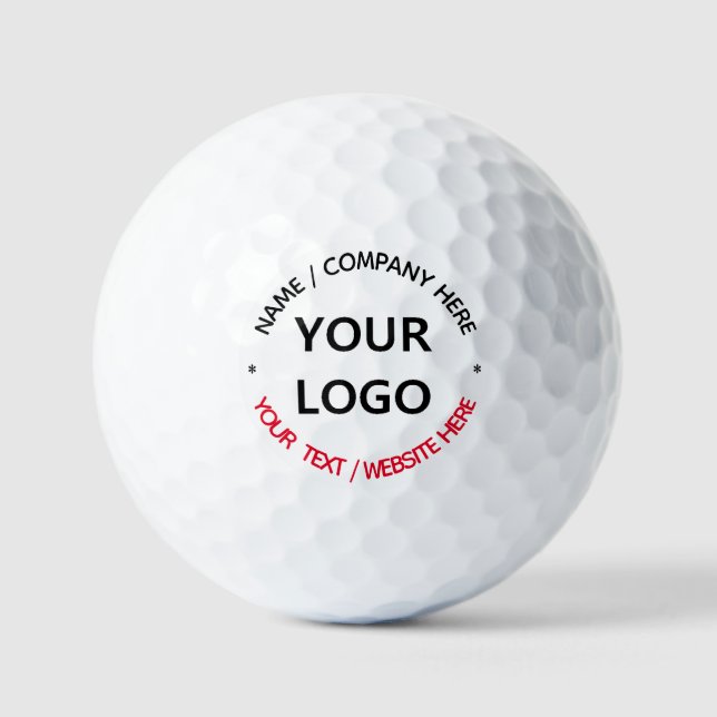 Custom Logo and Text Stamps Golf Balls Template (Front)