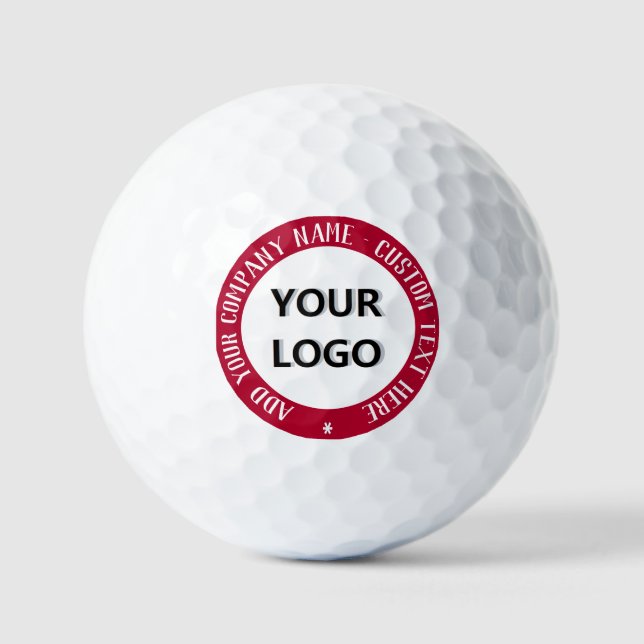 Custom Logo and Text Stamps Golf Balls Template (Front)
