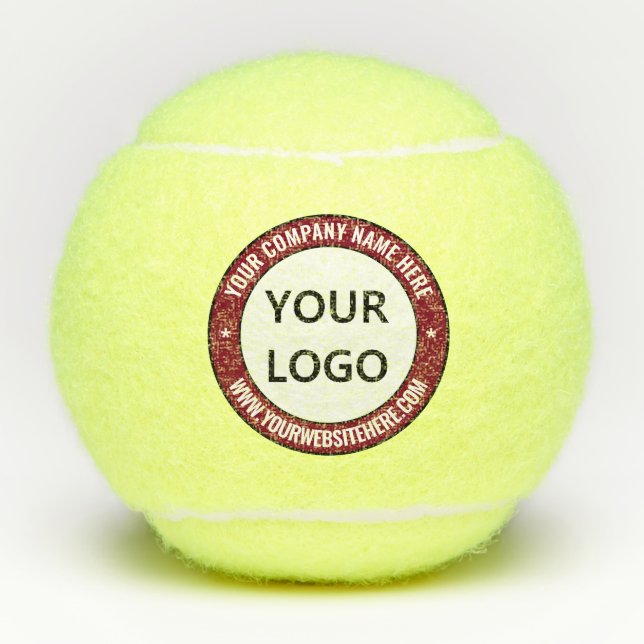 Custom Logo and Text Tennis Balls Choose Colours (Front)