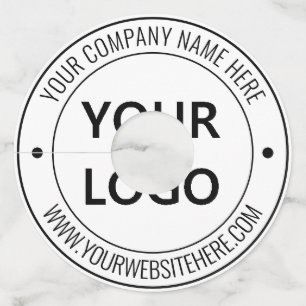 Custom Logo and Text Wine Glass Tag - Your Colours