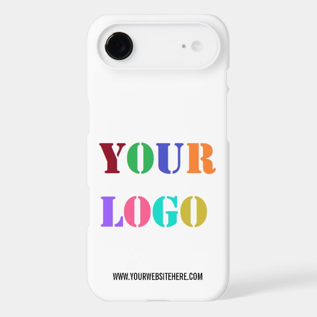 Custom Logo and Text Your Branded iPhone Case (Back)