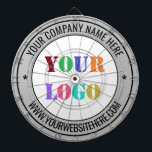 Custom Logo and Text Your Business Dart Board<br><div class="desc">Your Colours and Font - Dartboards with Simple Personalised Your Business Logo Name Website Stamp Design - Promotional Professional Customisable Dart Boards / Gift - Add Your Logo - Image / Name - Company / Website or Phone , E-mail / more - Resize and move or remove and add elements...</div>