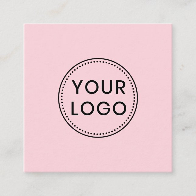 Custom logo, any colour, square business cards (Front)