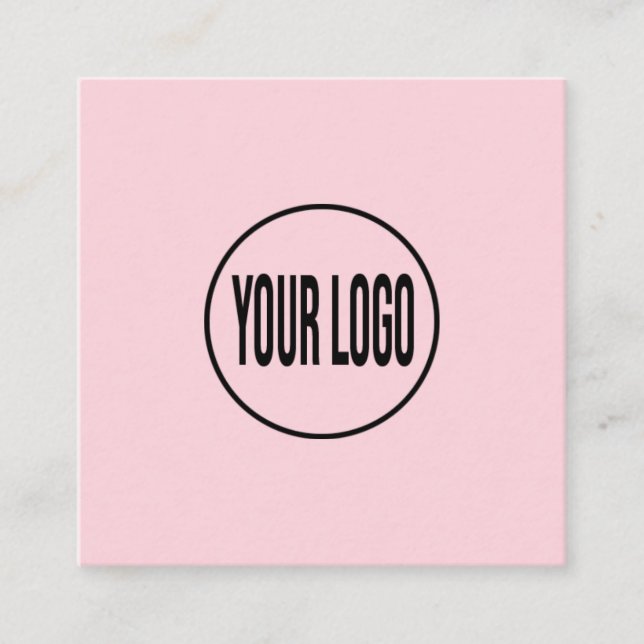 Custom logo, any colour, square business cards (Front)