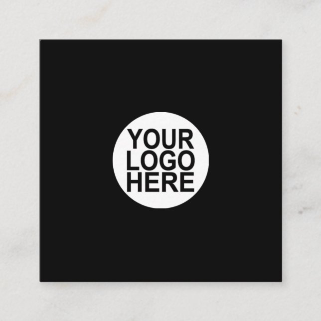 Custom logo, any colour, square business cards (Front)